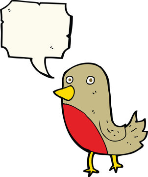 recommend clip art: cartoon robin with speech bubble