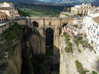 vista aérea del tajo de Ronda en la ciudad de Ronda, Andalucía
