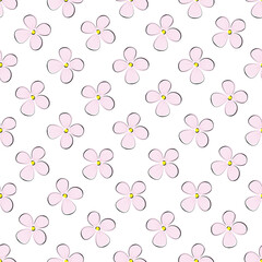 Floral seamless pattern for texture, textiles, banners and simple backgrounds