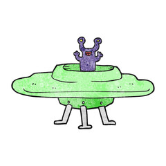 textured cartoon flying saucer