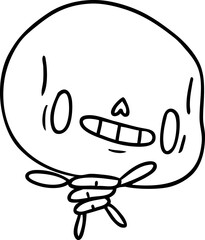 line drawing kawaii cute dead skeleton