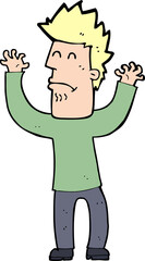 cartoon stresssed man