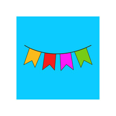 vector illustration of party and birthday symbol. collection of colorful and celebration stock.