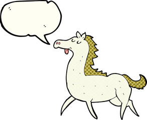 comic book speech bubble cartoon horse