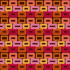 seamless geometric pattern with squares,70's wallpaper seamless pattern with colorful of square shape,retro style,fabric print with canvas texture.