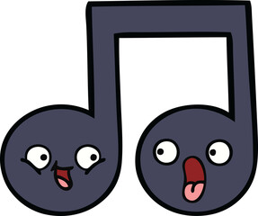 cute cartoon musical note