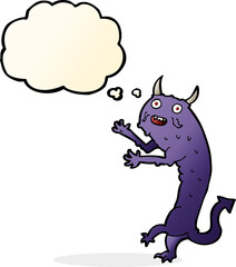 cartoon devil with thought bubble