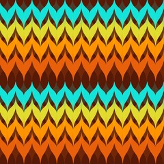 seamless pattern with triangles,70's wallpaper seamless pattern with rainbow wave,retro style,fabric print with canvas texture.