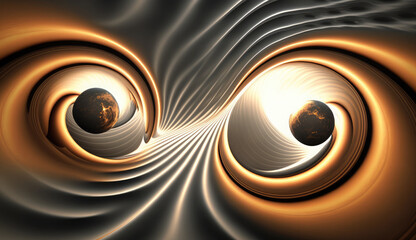 Gravitational wave concept illustration. Generative AI