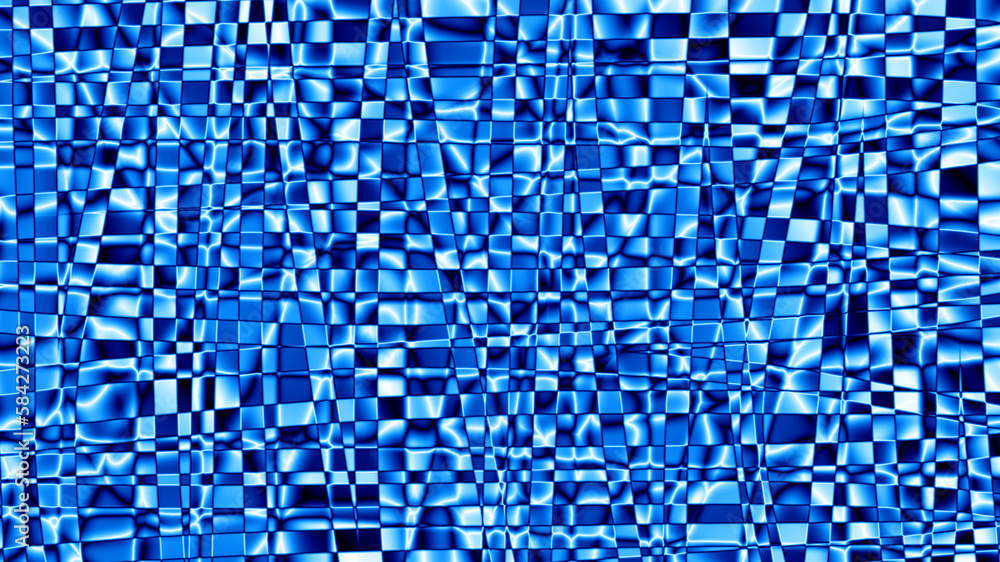 Poster blue background. abstract backdrop. geometric pattern. background from blue tiles. ceramic texture. 