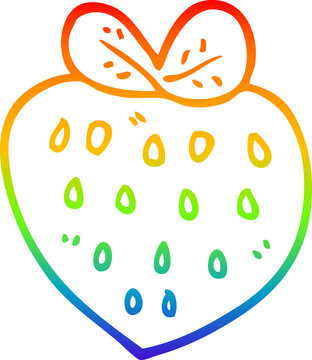 recommend clip art: rainbow gradient line drawing cartoon strawberry fr