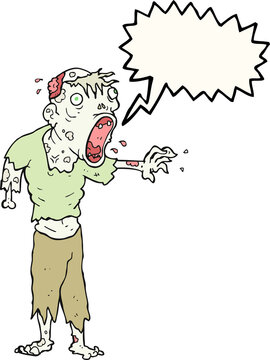 speech bubble cartoon zombie