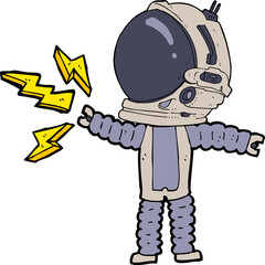 cartoon astronaut © lineartestpilot