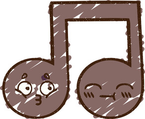 Musical Notes Chalk Drawing