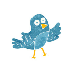 retro cartoon bird
