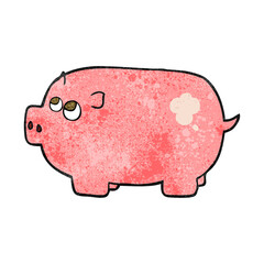 textured cartoon piggy bank