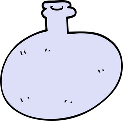 cartoon doodle of a glass bottle