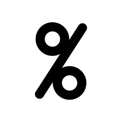 Black bold symbol, interest rate