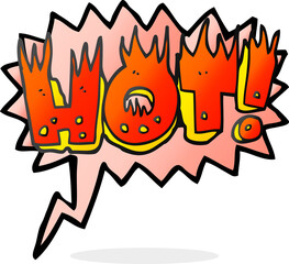speech bubble cartoon hot symbol