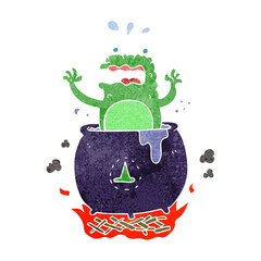 retro cartoon funny halloween toad