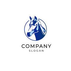 Luxurious horse logo design. Usable for business and brand company. Flat logo design template element.