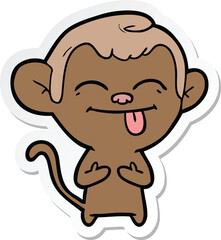 Fototapeta premium sticker of a funny cartoon monkey