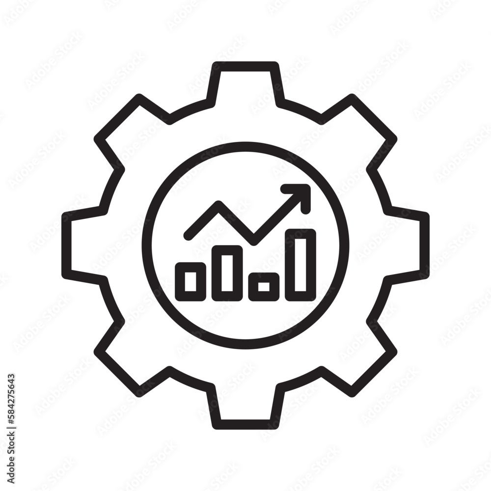 Poster performance vector filled outline icon design illustration. seo development and marketing symbol on 