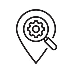Places optimization  vector filled outline Icon Design illustration. SEO Development And Marketing Symbol on White background EPS 10 File
