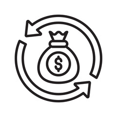 Return on investment vector filled outline Icon Design illustration. SEO Development And Marketing Symbol on White background EPS 10 File