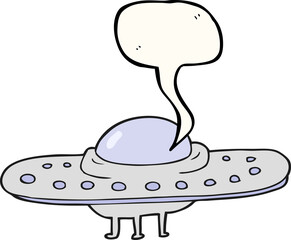 speech bubble cartoon flying saucer