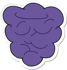 sticker of a quirky hand drawn cartoon berry