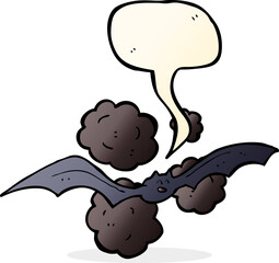 cartoon bat with speech bubble
