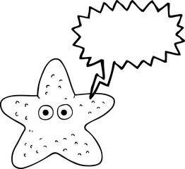 speech bubble cartoon starfish