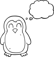thought bubble cartoon christmas robin