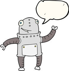 speech bubble cartoon robot
