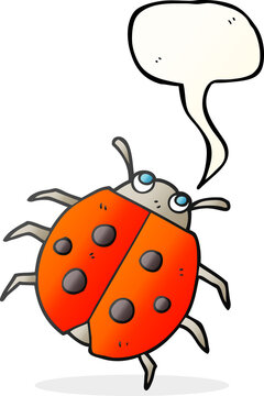 speech bubble cartoon ladybug