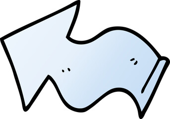 cartoon doodle pointing arrow