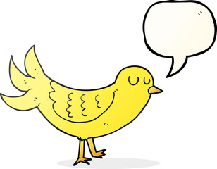 speech bubble cartoon bird