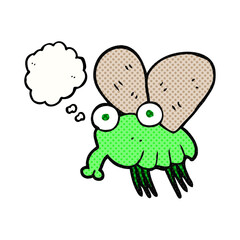 thought bubble cartoon fly