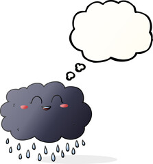 thought bubble cartoon raincloud
