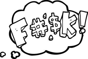 thought bubble cartoon swearword