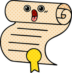 comic book style cartoon contract