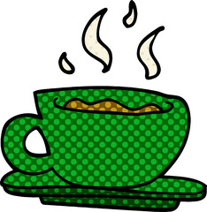 cartoon doodle cup of tea