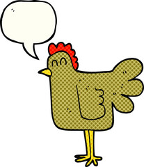 comic book speech bubble cartoon chicken