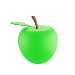 3D Green apple icon
