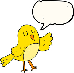 speech bubble cartoon bird