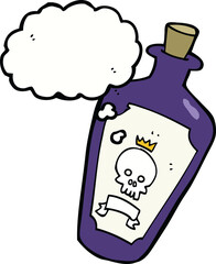 cartoon poison with thought bubble