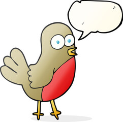 speech bubble cartoon robin