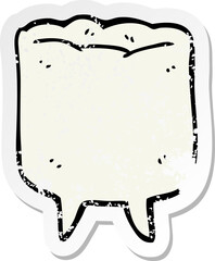 distressed sticker of a cartoon tooth