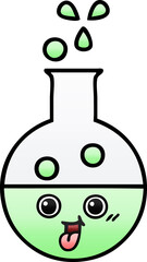 gradient shaded cartoon test tube